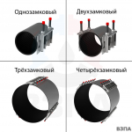 Разновидность ремонтных хомутов ВЗПА купить ремонтный хомут для трубы
