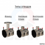 Хомут врезной Типы отводов